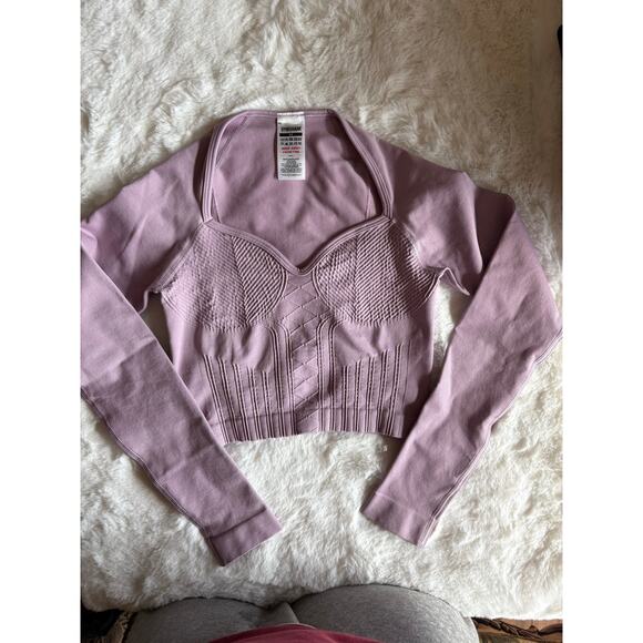 Gymshark Corset Seamless Long Sleeve Top - Warm Lilac Size XS - Picture 5 of 5